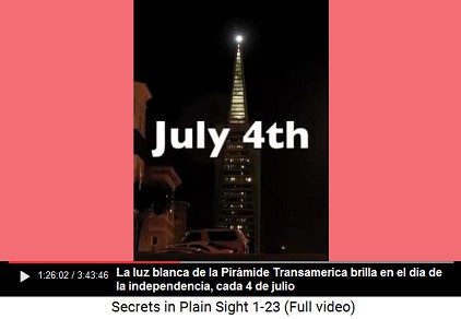 La luz blanca de la Pirámide
Transamerica del 4 de julio, el día de
"independencia" de los "EUA" La luz blanca de la Pirámide Transamerica del 4
de julio, el día de "independencia" de los
"EUA"