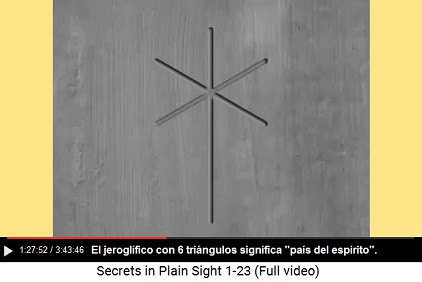 El jeroglífico
con 6 triángulos también indica "país del
espirito" El jeroglífico con 6 triángulos también indica
"país del espirito"