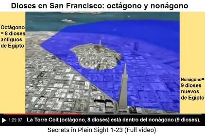 La Torre Coit con su octágono está entre del
nonágono de la Enéada con la Pirámide Transamerica La Torre Coit con su octágono está entre del
nonágono de la Enéada con la Pirámide Transamerica