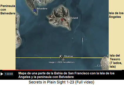 Mapa de una parte de la Bahía de
San Francisco con la Isla de los Ángeles y la
península con Belvedere Mapa de una parte de la Bahía de San Francisco
con la Isla de los Ángeles y la península con
Belvedere