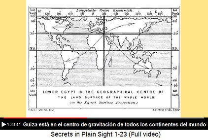 Mapa:
Guiza está en el centro de gravitación de todos los
continentes de la Tierra Mapa: Guiza está en el centro de gravitación de
todos los continentes de la Tierra