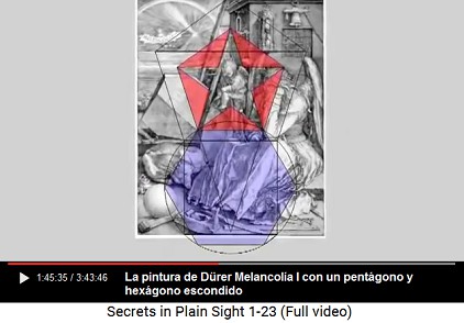 La pintura "Melancolía
I" del pintor Albrecht Dürer con un pentágono y
un pentágono escondido La pintura "Melancolía I" del pintor
Albrecht Dürer con un pentágono y un pentágono
escondido