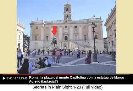 Roma: la plaza del monte Capitolina con la
                      estatua de Marco Aurelio (fantasa?)