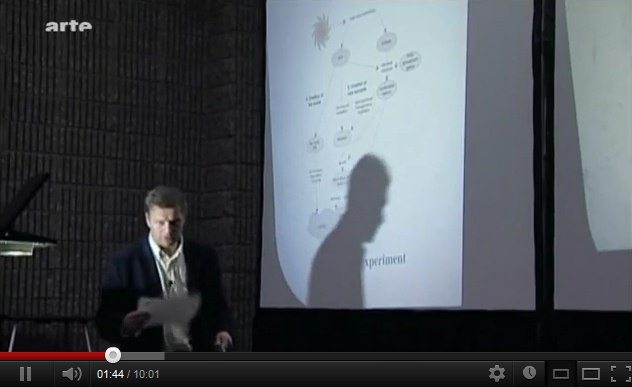 Henrik Svensmark durante una
                presentacin