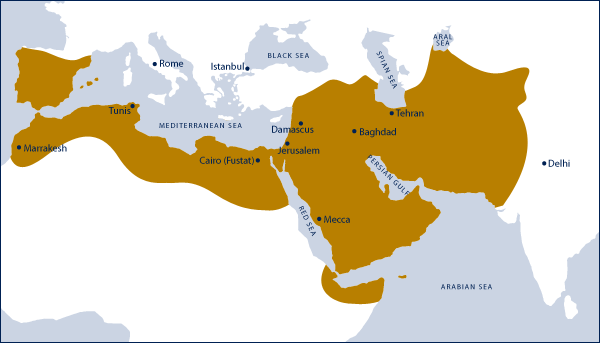 Karte des Islam um 900 n.Chr. Karte des Islam um 900 n.Chr.
