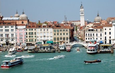 Venice with a little pier,
houses and a canal Venice with a
little pier, houses and a canal
