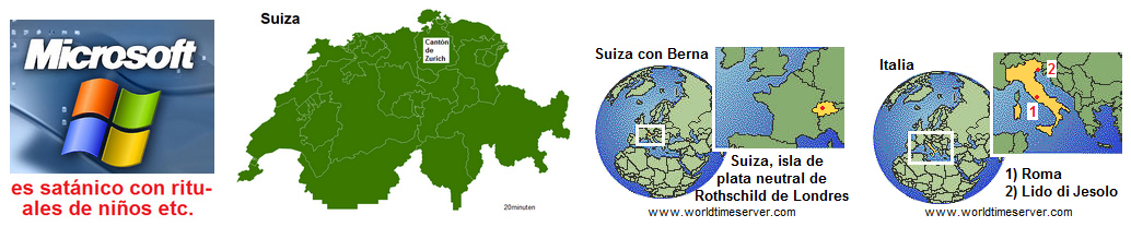 Caso 5: La empresa de Microsoft es
satanista: Cantón de Zurich en Suiza cr.,
mapas Caso 5: La empresa de
Microsoft es satanista: Cantón de Zurich
en Suiza cr., mapas