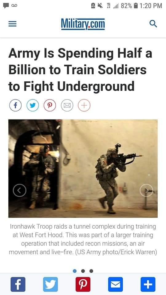 Die
                            WDS-Gruppen der NATTO üben den Kampf in
                            Tunneln, für dieses Training werden 500
                            Millionen Dollar ausgegeben